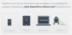 formulario con typeform