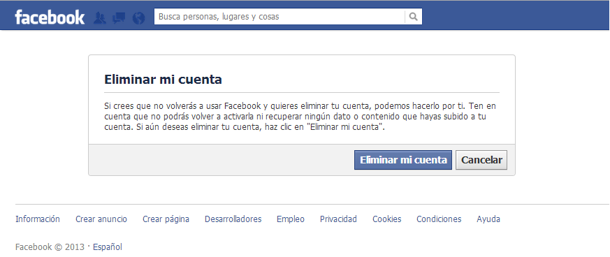 Facebook log out