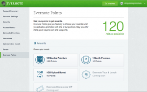 Evernote Puntos