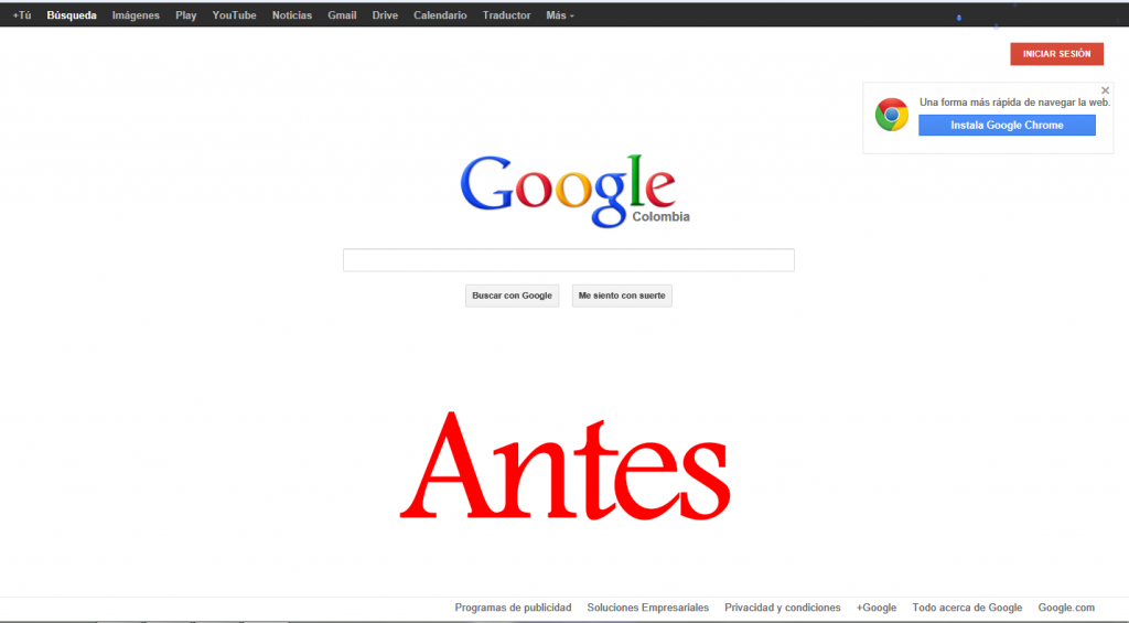 CHROME antes