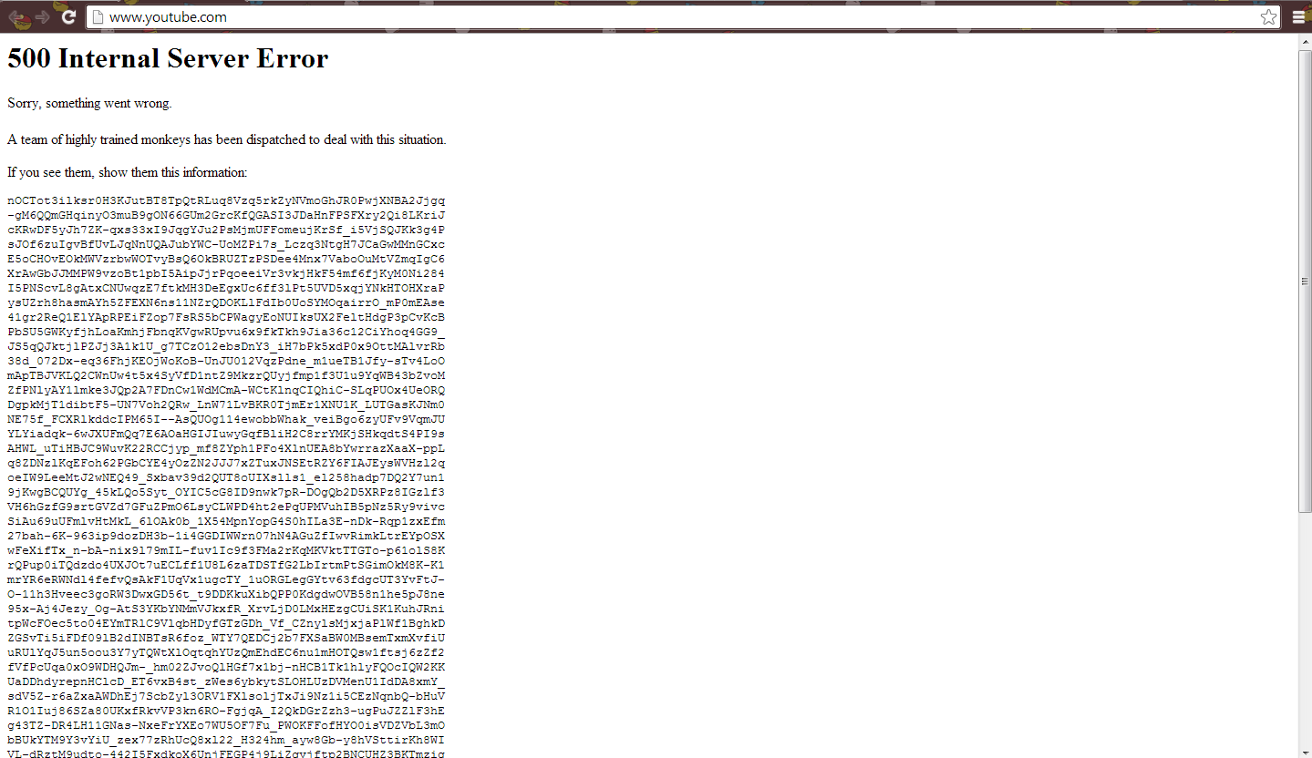 error en youtube