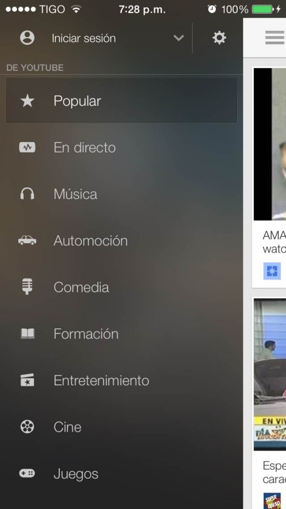 youtube ios7