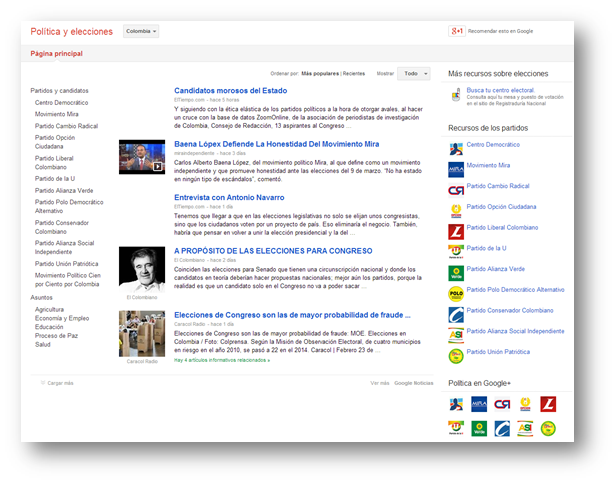 google elecciones colombia