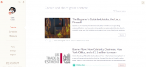 nueva interfaz de klout