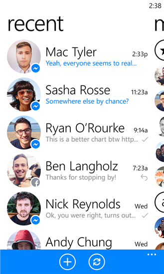 Facebook Messenger Windows Phone