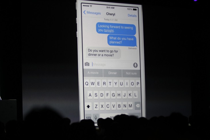 QuickType iOS 8 detalles