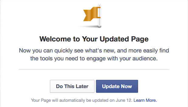 actualizar paginas facebook