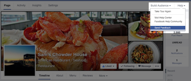 paginas facebook actualizar