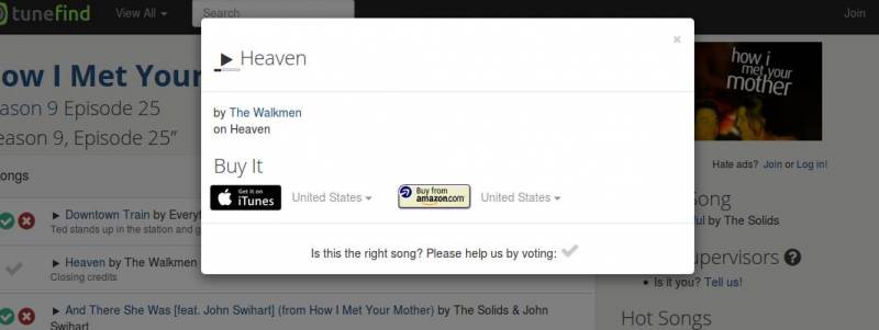 tunefind encuentra musica de series