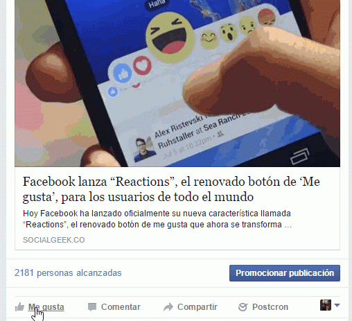 reactions facebook