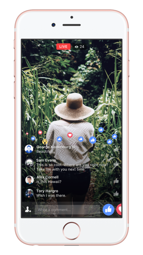Facebook  Live full screen
