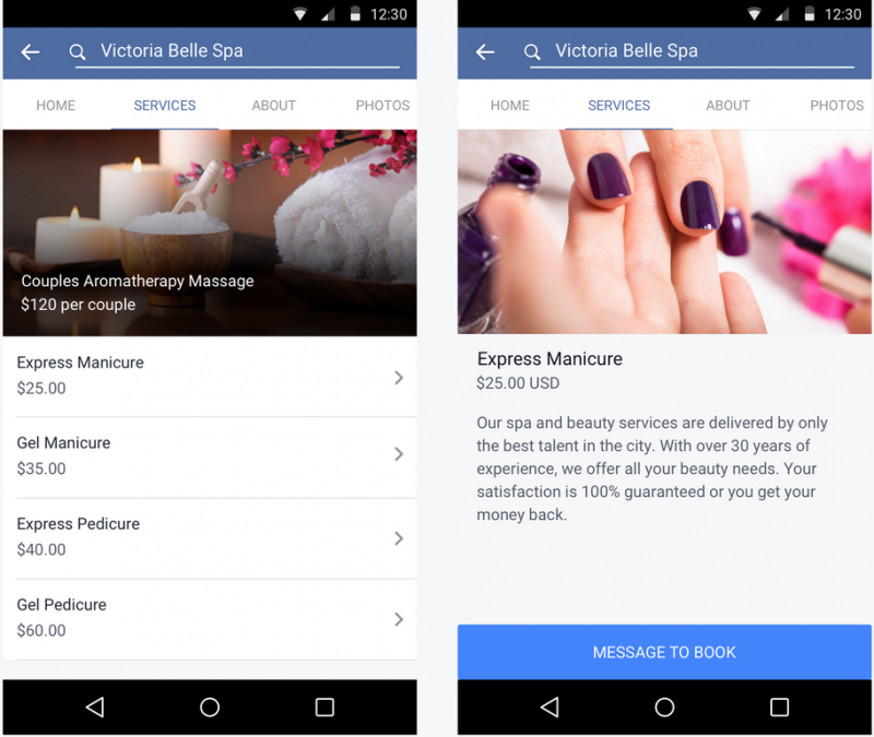Facebook vender