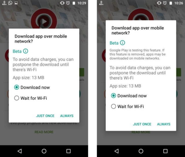 Google Play programar descargas