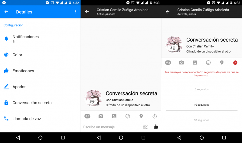 Messenger-secreto